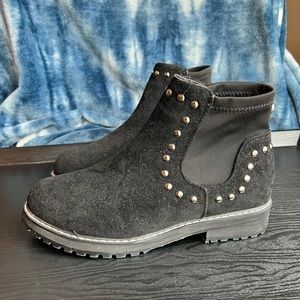 Studded Faux Suede Booties